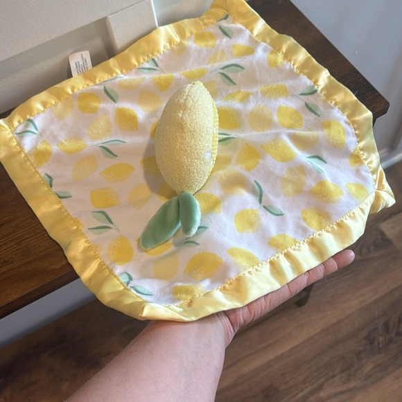 Cloud Island Plush Lemon Yellow Satin Trim Security Blanket Lovey 13.5" - Picture 6 of 7